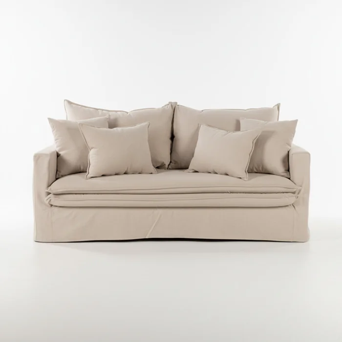 Sofá Gin con Funda - Tela Rústica - 2,5 cuerpos - TD5263-1636 (Capuccino) en Beige - Sillones y sofás, Uruguay | NYR, vista 2