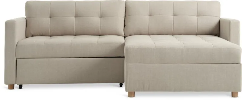 Sofá cama chaise longue TEGLHUSE beige en Beige - Sillones y sofás, Uruguay | JYSK
