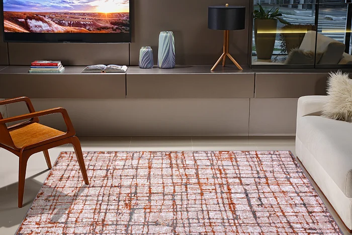 Alfombra Classic Maldiivas Gris Plomo Naranja - 150*200 en Multicolor - Alfombras, Uruguay | Noe