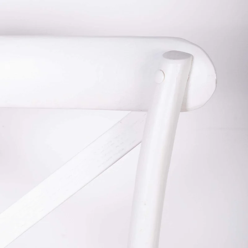 Silla De Comedor Madera Blanco Cruceta en Blanco - Sillas, Uruguay | Divino, vista 6