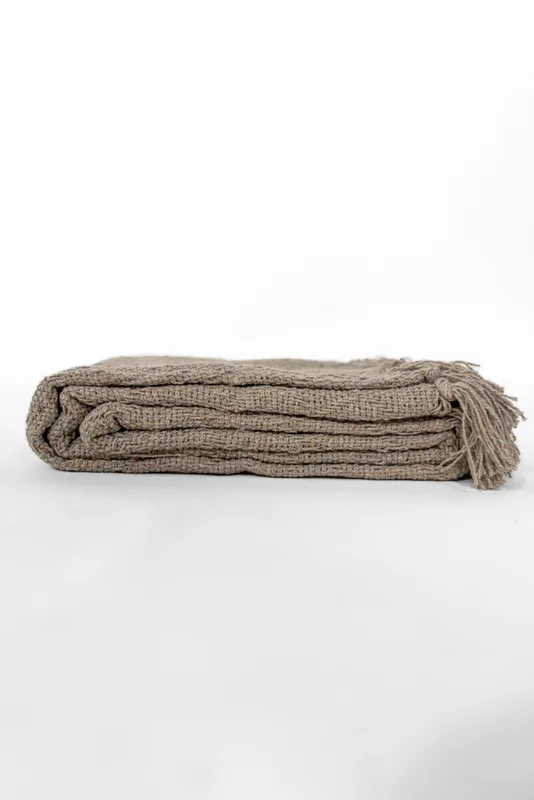 Manta Roma - Taupe / Mink / Vison en Beige - Textiles, Uruguay | Indian, vista 3