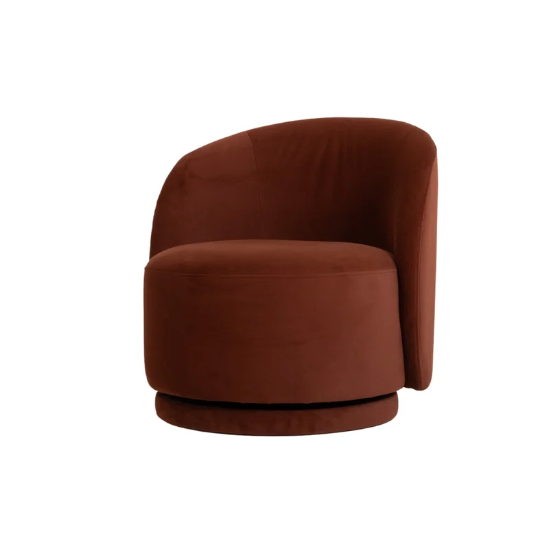 Butaca Giratoria 1 Cuerpo Tela Rojo Umi Bordeaux en Rojo - Sillones y sofás, Uruguay | Divino, vista 3