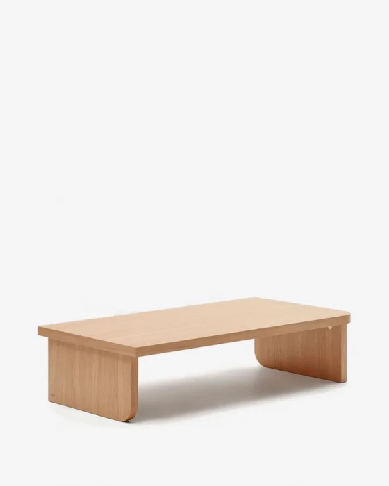 Mesa de centro Oaq de chapa de roble con acabado natural - 140 x 75 cm en Madera natural - Mesas de living, Uruguay | Kavehome