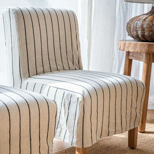 SILLA SOHO - LINO RAYADO - Butacas, banquetas y puffs, Uruguay | La Iberica