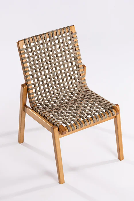 SILLA TRACO CUERDA RAMI 56x62x85CM JATOBA - Muebles para el exterior, Uruguay | Vinibel, vista 2