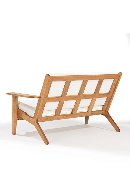 SOFA LOTUS 2 LUGARES ACQUABLOCK CRUDO 144x87x86CM JATOBA en Madera natural - Muebles para el exterior, Uruguay | Vinibel, vista 4