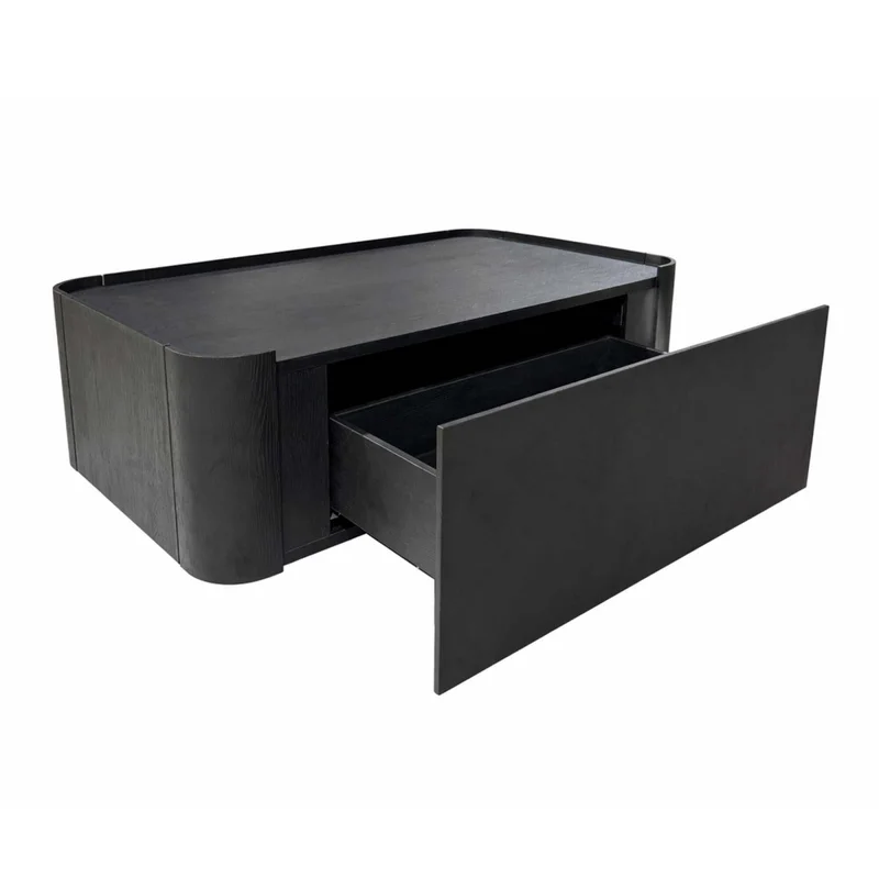 Mesa Ratona Melamina Negro Canela en Negro - Mesas de living, Uruguay | Divino, vista 3