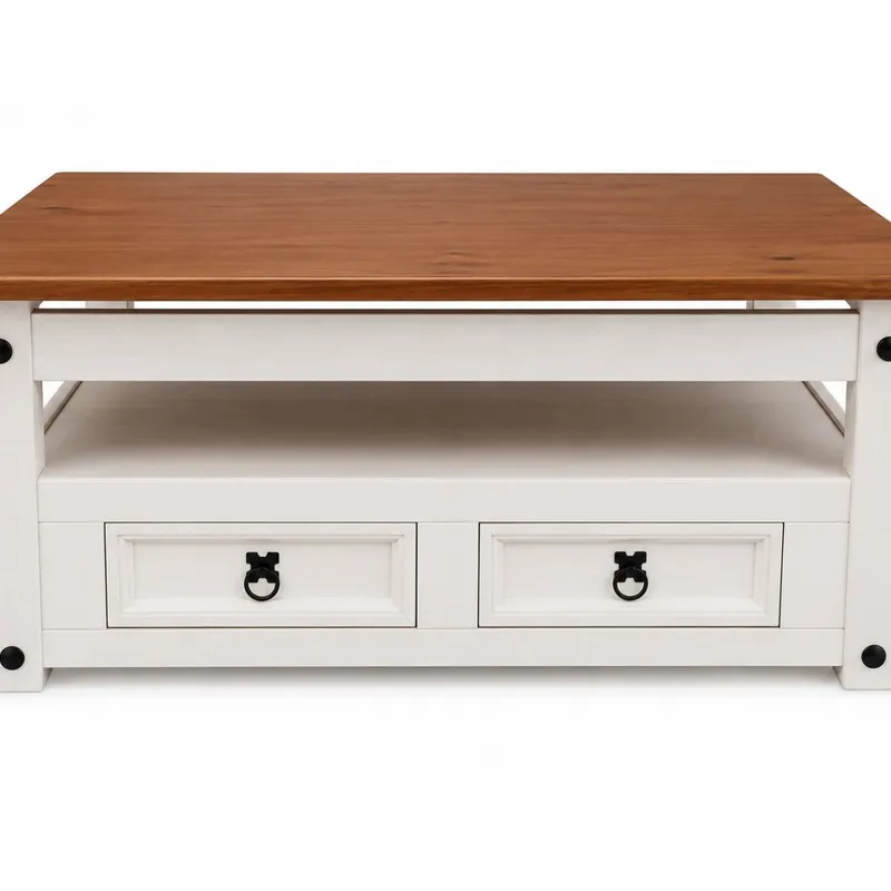MESA DE CENTRO ARTICULADA CORONA BLANCO CH9145B en Blanco - Mesas de living, Uruguay | Alfa Ventas