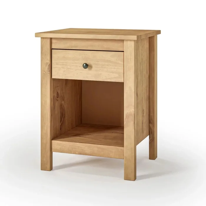 Mesa de Luz 1 Cajón 1 Nicho - Línea Maden - Marrón en Madera natural - Mesas de luz, Uruguay | Ecowood, vista 3