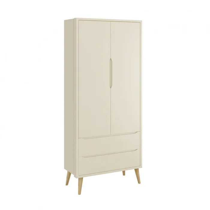 Ropero 2 Puertas 2 Cajones infantil - Theo - Gris en Beige - Roperos y placares, Uruguay | Rústico Hogar
