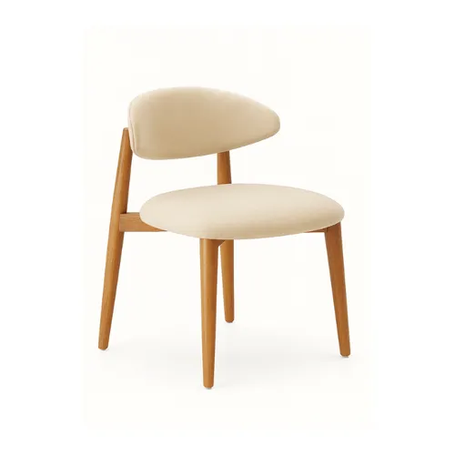 SILLA CALA TEKA TAPIZADA en Beige - Sillas, Uruguay | Masinfinito Casa