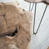 MESA AUXILIAR / MESA LATERAL - RODAJA DE TEKA Y HIERRO en Madera natural - Mesas de luz, Uruguay | La Iberica, vista 12 de 12