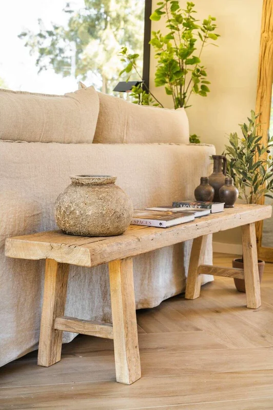 BANCO ISIDRO - OLMO - 1.83 X 35 en Madera natural - Butacas, banquetas y puffs, Uruguay | La Iberica, vista 6