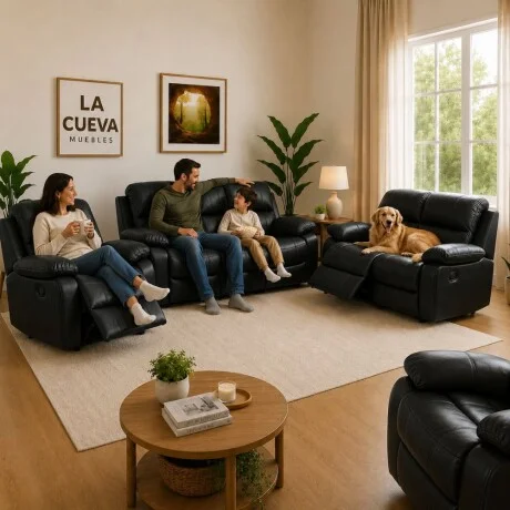 Sillon Reclinable 2 Cuerpos Recliner Lcm en Negro - Sillones y sofás, Uruguay | La Cueva Muebles, vista 12