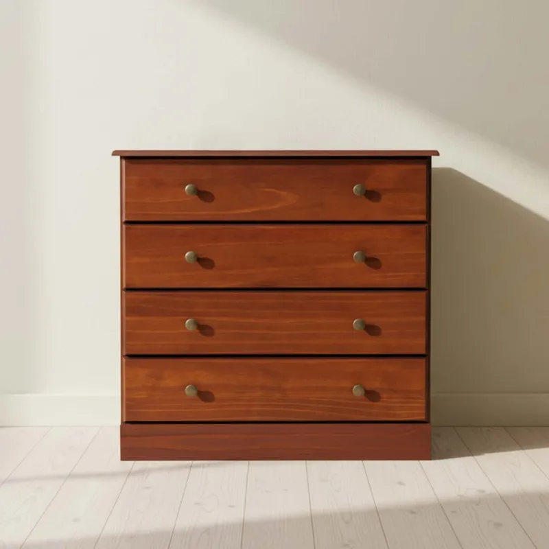 Cómoda 4 Cajones Madera Marron Agata Ii en Marrón - Cómodas, Uruguay | Divino
