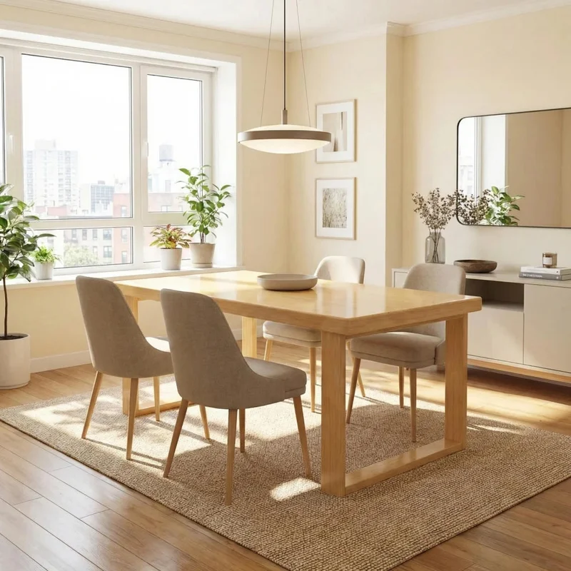 Mesa de comedor Nilo Madera maciza 180 cm - Línea Serena en Madera natural - Mesas de comedor, Uruguay | Ecowood, vista 4