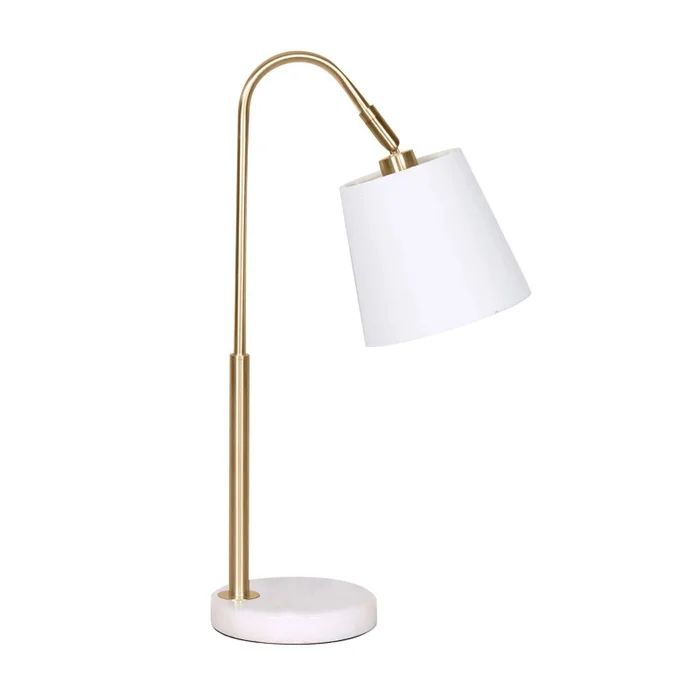 Lámpara de mesa Metal y mármol Amarillo Alma Dorado en Dorado - Lámparas de mesa, Uruguay | Le Blanc