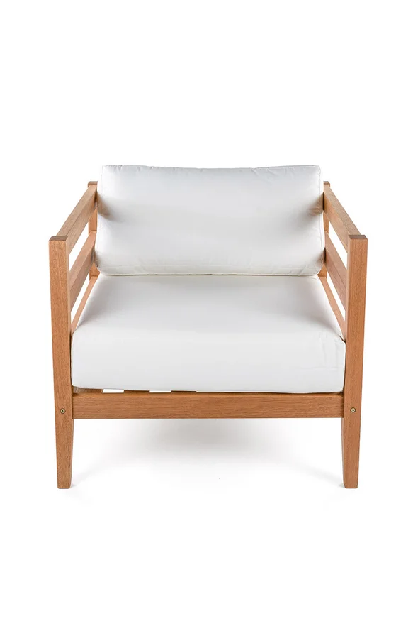 POLTRONA CANNES RIPADA Y ACQUABLOCK CRUDO 86x74x66CM JATOBA - Muebles para el exterior, Uruguay | Vinibel, vista 2
