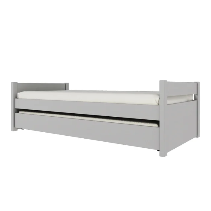 Cama Marinera Doublé 1 Plaza Madera Maciza - Linea Funcional - Gris en Gris - Dormitorio, Uruguay | Rústico Hogar
