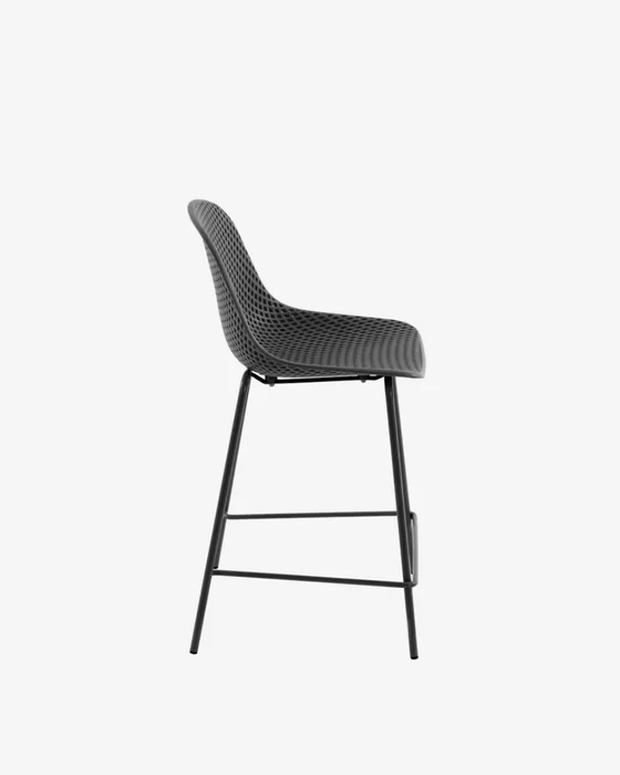 Taburete exterior Quinby - gris altura 65 cm en Blanco - Butacas, banquetas y puffs, Uruguay | Kavehome, vista 3