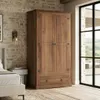 Ropero 2 puertas 1 Cajón Madera - Linea Mexicana - Nogal, Uruguay | Rústico Hogar, vista 3 de 5