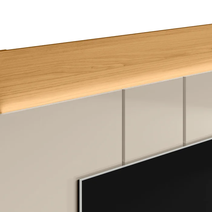 Panel para TV Zurique 200cm con Kit Led MDF/MDP en Beige - Muebles para TV, Uruguay | Balton, vista 7