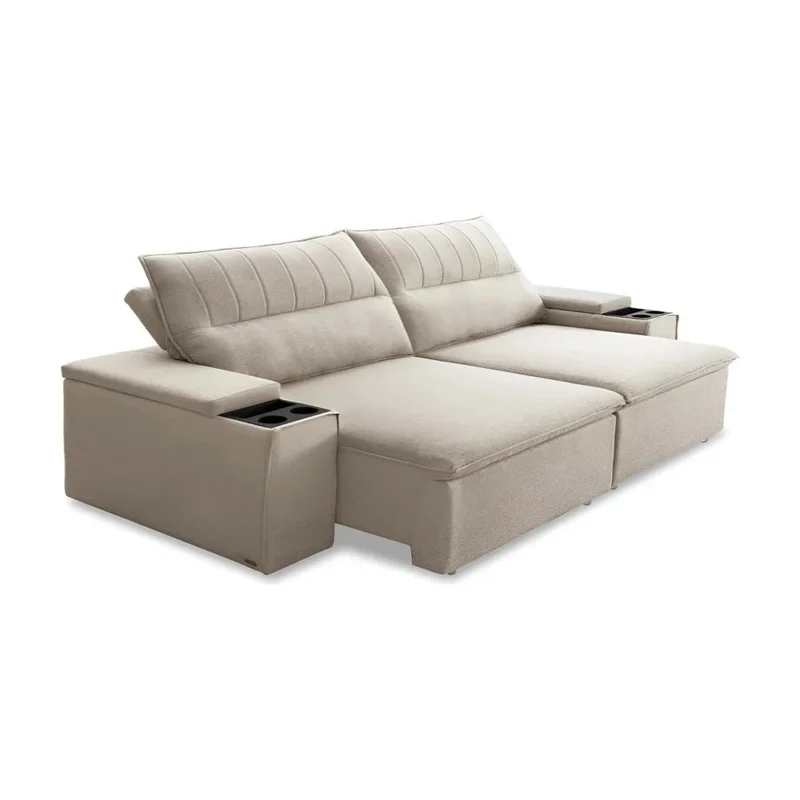 Sillón 3 Cuerpos Reclinable y Retráctil - Aura - Beige en Beige - Sillones y sofás, Uruguay | Ecowood, vista 3