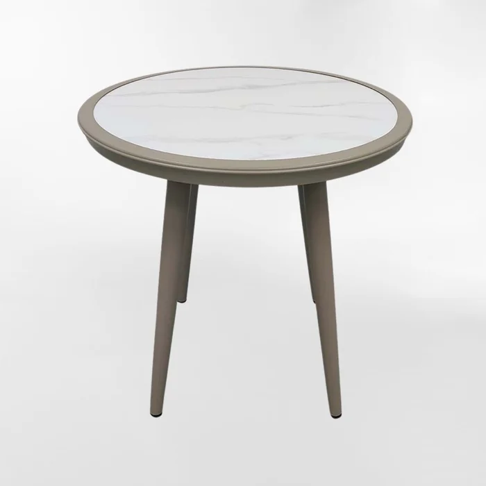 MESA DE EXTERIOR CLOUD Blanco CIRCULAR en Beige - Mesas de comedor, Uruguay | Viasono, vista 3