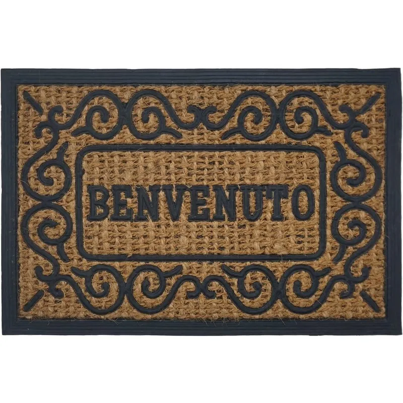 FELPUDO COCO/GOMA 40X60CM H.1CM BENVENUTO en Marrón - Textiles, Uruguay | Decohogar