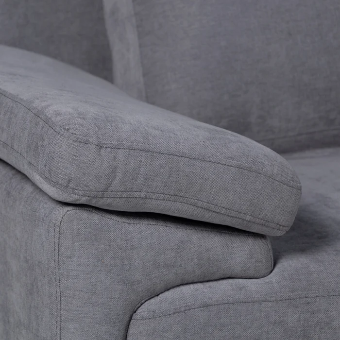 Rinconera Adalia - Tela Microfibra - Chaise derecho - 9250 (Grafito) en Gris - Sillones y sofás, Uruguay | NYR, vista 3