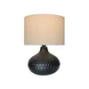LAMPARA DE MESA CERAMICA D30x40CM HEXAGONOS NEGRO en Negro - Lámparas de mesa, Uruguay | Koz, vista 1 de 2