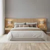 Respaldo Queen continuo con mesa de luz Chloe - Moderna - Hanover en Madera natural - Respaldos de cama, Uruguay | Rústico Hogar, vista 2 de 5