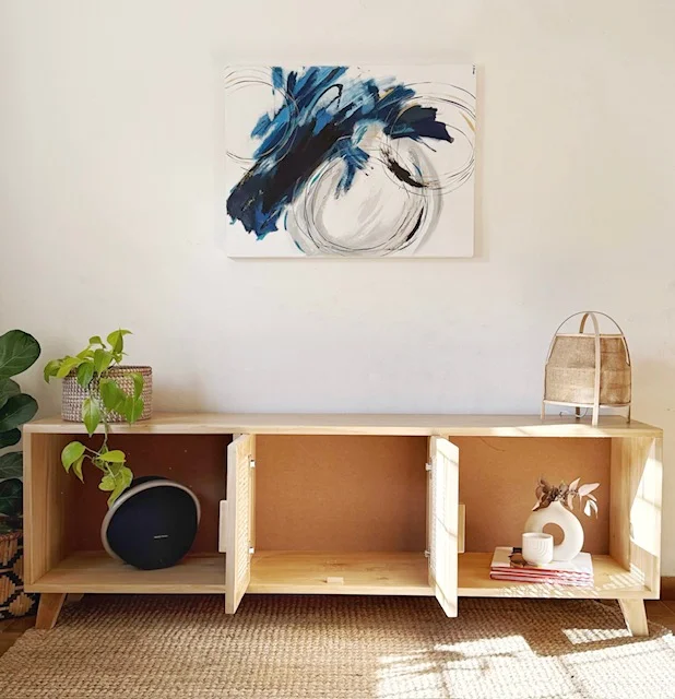 Rack para TV con esterilla de Viena - Muebles, Uruguay | Decoramuss, vista 2