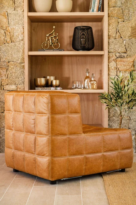 BUTACA COLUMBIA - CUERO ITALIANO CARAMELO en Marrón - Sillones y sofás, Uruguay | La Iberica, vista 24