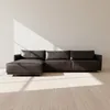 Sillón C/chaise Izquierdo 3 Cuerpos Cuero-100-natural Negro Romeo Tp3 La Paz en Negro - Sillones y sofás, Uruguay | Divino, vista 1 de 5