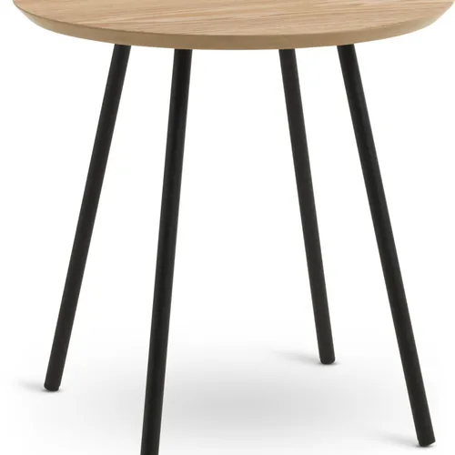 Mesa auxiliar NYBO Ø40 roble/negro en Roble/negro - Mesas de arrimo, Uruguay | JYSK