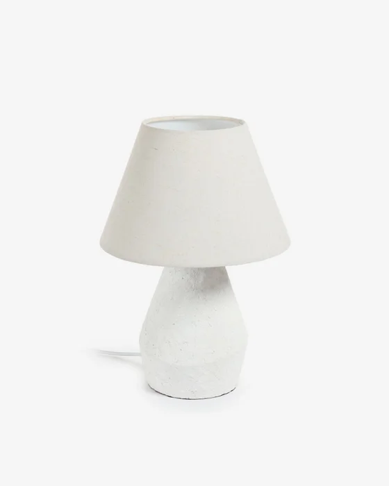Lámpara de mesa Noara de magnesio con acabado blanco en Blanco - Lámparas de mesa, Uruguay | Kavehome