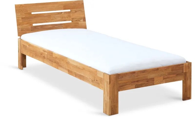 Estructura cama OLSKER 1 Plaza 90x200 roble en Madera natural - Dormitorio, Uruguay | JYSK