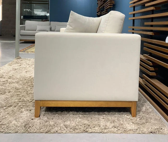 Sofá Felini 2 Cuerpos (160cm) – Crudo Aqua Block en Blanco - Sillones y sofás, Uruguay | Berna Home, vista 4