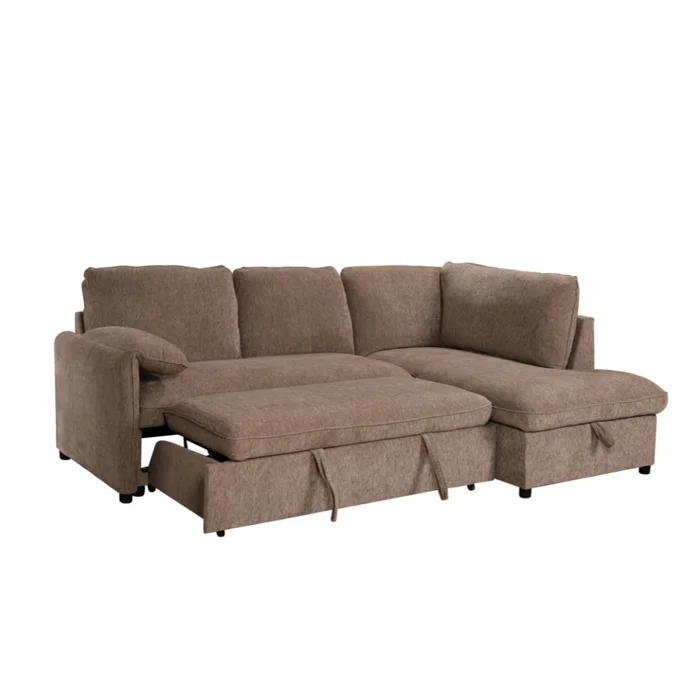 Rinconera cama Cosmo (c/baúl) - Tela Microfibra - Chaise derecho - 410 (Tostado) en Beige - Sillones y sofás, Uruguay | NYR, vista 2