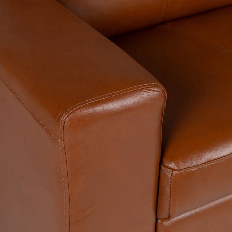 Rinconera Royale - Cuero Básico - Chaise Derecho - 457 (Brandy) en Blanco - Sillones y sofás, Uruguay | Nyr, vista 4