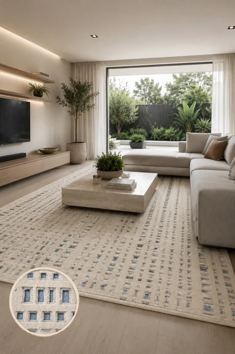 ALFOMBRA TRAMA 200 cm x 250 cm en Beige - Alfombras, Uruguay | Indrana