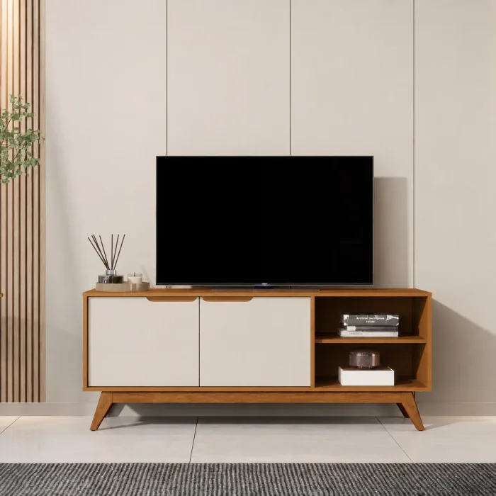 Rack Tucuma ( Con patas ) en Madera natural - Muebles para TV, Uruguay | Deluxe Home, vista 3