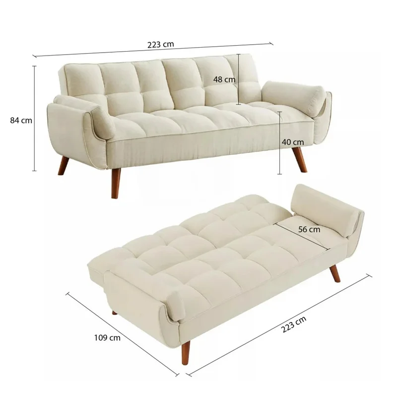 Sillón Cama 3 cuerpos Helen Gris en Gris - Sillones y sofás, Uruguay | Ecowood, vista 7