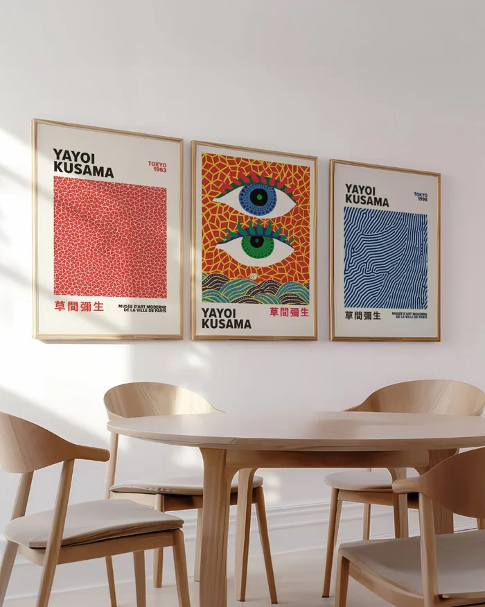 Yayoi Kusama - Tríptico en Multicolor - Láminas, Uruguay | La Cuadrería, vista 2