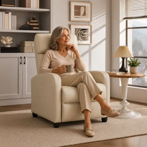 Sillon reclinable 1 cuerpo - Beige en Beige - Sillones y sofás, Uruguay | La Cueva Muebles