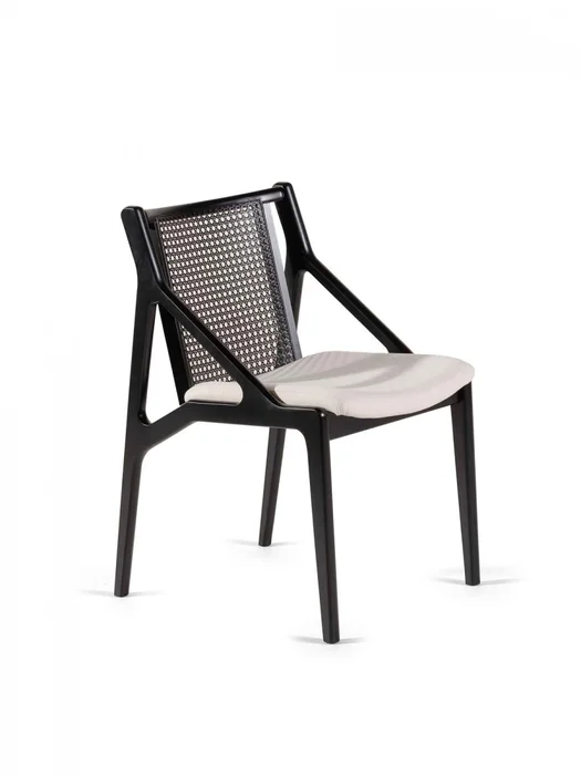 SILLA RAGNAR MADERA NEGRA Y TELA - Sillas, Uruguay | Vinibel
