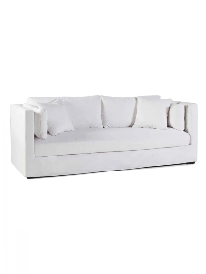 SOFA LESTAT 3,5 PLAZAS TELA HL BLANCO 236X96X84H CM - Sillones y sofás, Uruguay | Vinibel, vista 2
