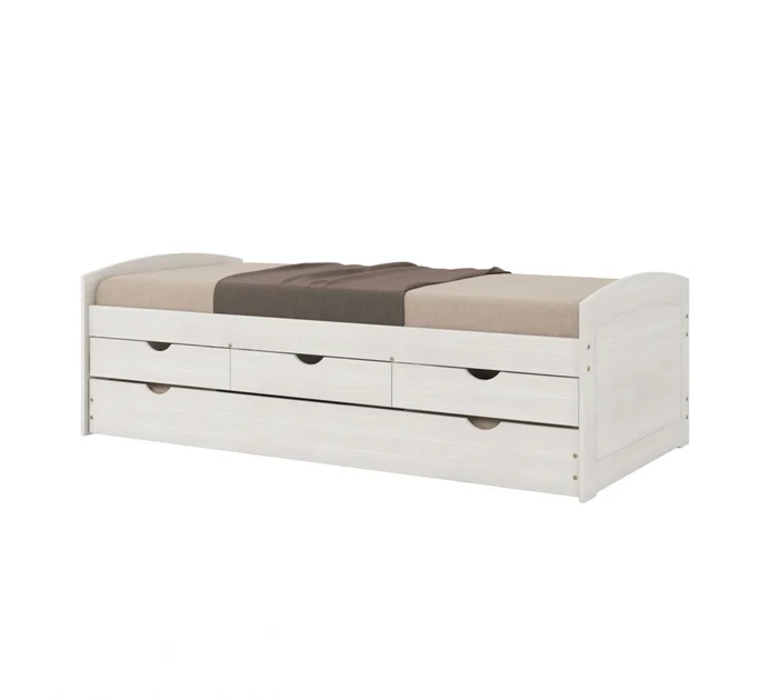 Cama Marinera 1 Plaza Con Cajones - Ulli - Blanco en Blanco - Dormitorio, Uruguay | Rústico Hogar, vista 2