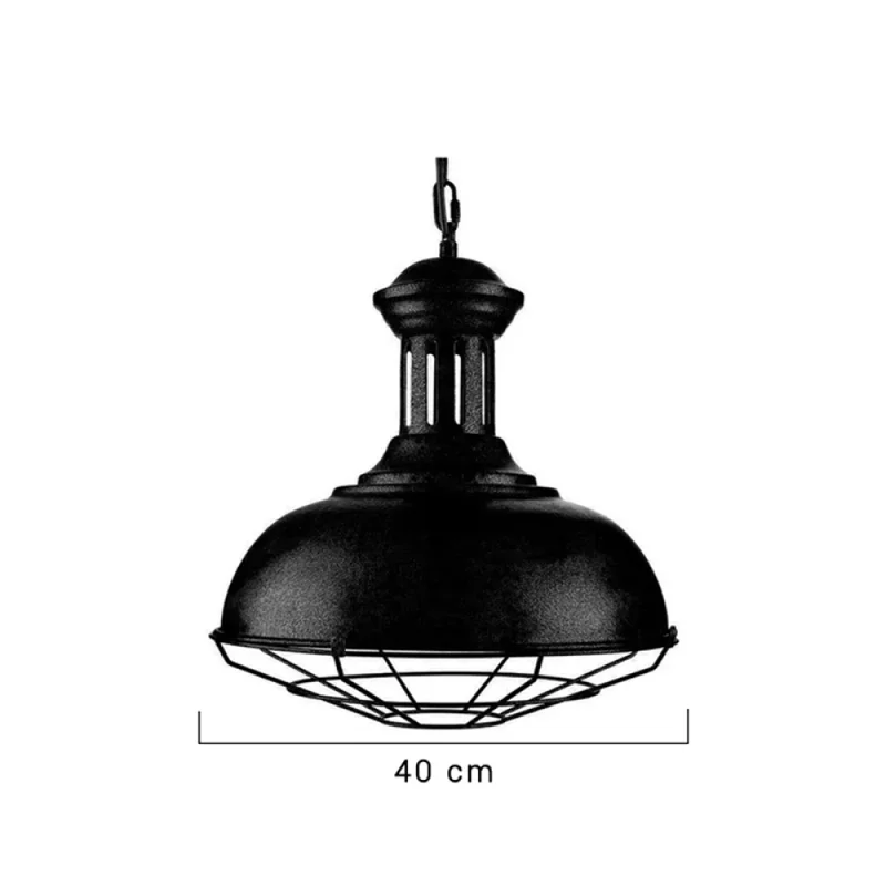 Lámpara Colgante London Negro en Negro - Lámparas colgantes, Uruguay | Serlux, vista 5